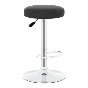 Height-adjustable Bar Stool with 360° Swivel for Kitchen & Dining-Black