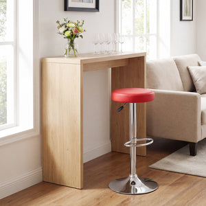 Height-adjustable Bar Stool with 360° Swivel for Kitchen & Dining-Red view 2