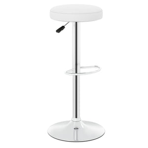 Height-adjustable Bar Stool with 360° Swivel for Kitchen & Dining-White view 4