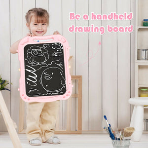 Height Adjustable Kids Art Easel Magnetic Double Sided Board-Pink view 8