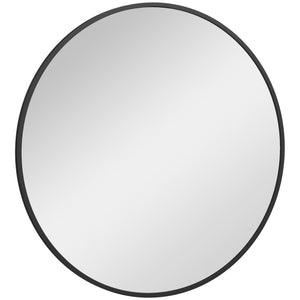 36" Round Mirror, Bathroom Wall Mirror with Metal Frame, Decorative Vanity Mirror for Living Room, Bedroom