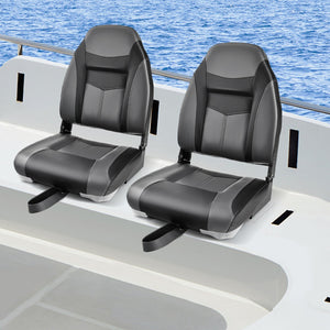 High Back Folding Boat Seats with Sponge Cushion and Flexible Hinges-1 Piece view 2