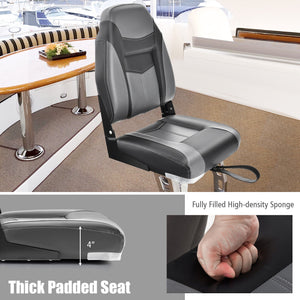 High Back Folding Boat Seats with Sponge Cushion and Flexible Hinges-1 Piece view 7