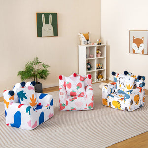 High-density Padding Kids Sofa with Armrest and Extra Pilow-Multicolor view 3