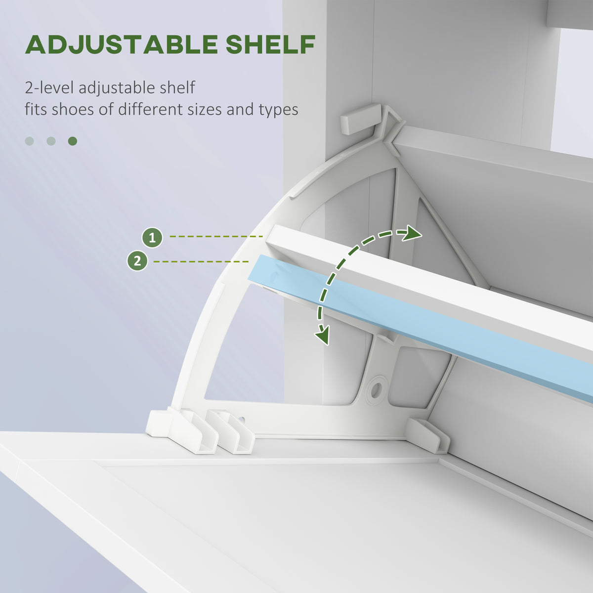 Narrow Shoe Storage with 3 Flip Drawers and Adjustable Shelves – view 18