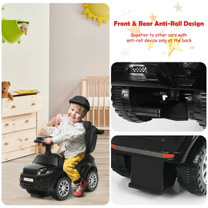 3 in 1 Ride on Push Car Toddler Stroller Sliding Car with Music-Black view 6
