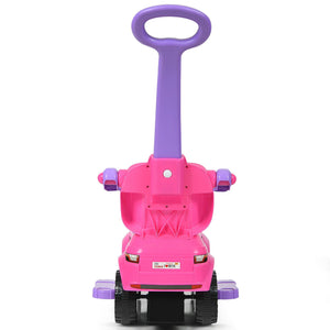 3 in 1 Ride on Push Car Toddler Stroller Sliding Car with Music-Pink view 4