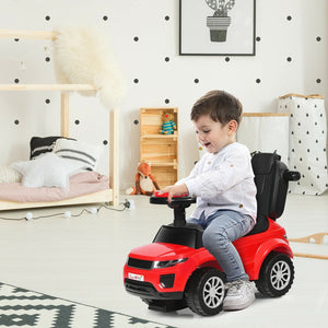 Honey Joy 3 in 1 Ride on Push Car Toddler Stroller Sliding Car with Music-Red view 2