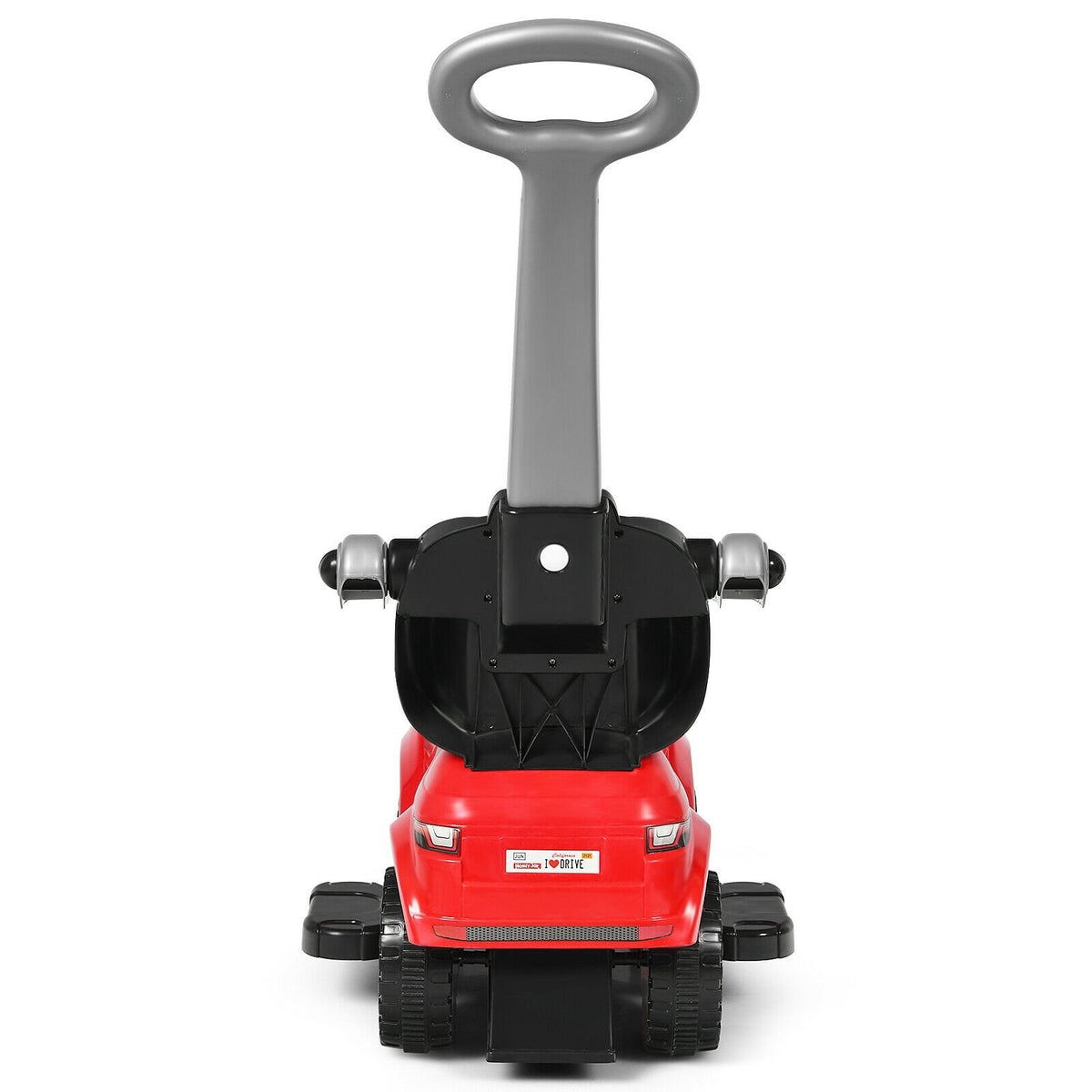 Honey Joy 3 in 1 Ride on Push Car Toddler Stroller Sliding Car with Music-Red view 4