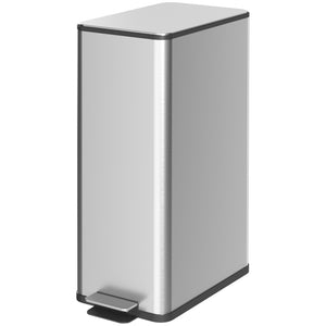 5.3 gal/20 L Stainless Steel Kitchen Garbage Can with Soft-close Lid, Foot Pedal, Fingerprint-Proof, Black – view 8