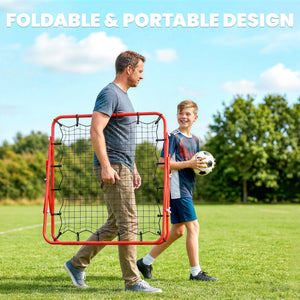 Volleyball Rebounder Net Football Training Aid Kickback Target Play Red – view 5