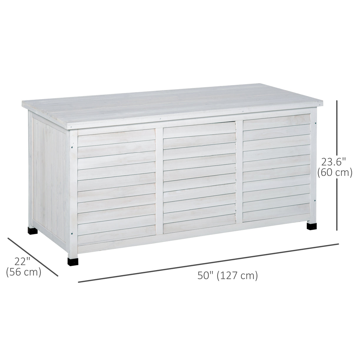 75 Gallon Wooden Storage Box patio Deck Box Bench, Garden Backyard Outdoor Storage Container with Aerating – view 9