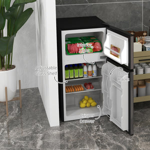 3.2 Cu Ft Compact Refrigerator, Mini Fridge with Freezer – view 18