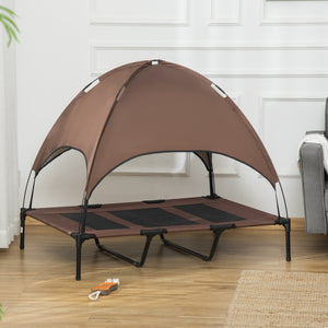 Elevated Dog Bed with Canopy, Portable Raised Dog Cot for XL Sized Dogs, Indoor & Outdoor, 48" x 36" x 43" – view 10
