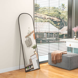 Arched Standing Mirror, 64" x 20" Full Length Mirror, Free Standing or Wall Mounted for Living Room – view 7