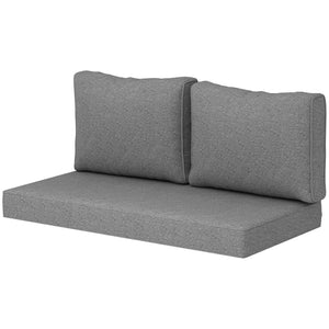 Outdoor Seat Cushions with Backrest, Loveseat Double Sofa Outdoor Furniture Cushions, Beige – view 15