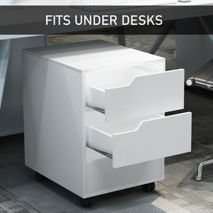 3 Drawer File Cabinet, Mobile Vertical Filing Cabinet with Wheels – view 19