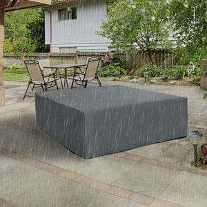 Patio Furniture Covers Waterproof for Lounge Chair Set, 600D Heavy Duty Oxford Patio Cover, 80.7" x 75.6" x 24", Grey