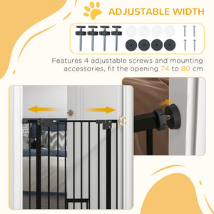 36" Easy Open Indoor Dog Gates for Doorways, House, Stair - White – view 12