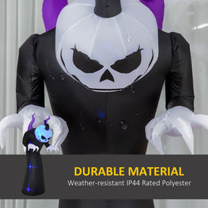 6FT Tall Halloween Inflatable White Ghost, Outdoor Blow Up Yard Decoration with LED Lights for Garden, Lawn, Party, Holiday