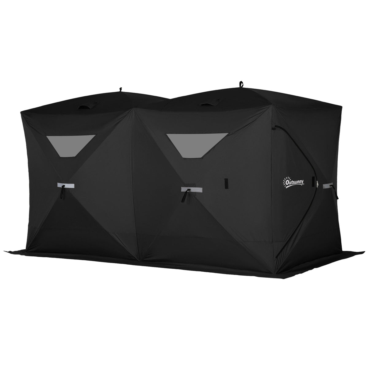 5-8 Person Pop-up Ice Fishing Shelter, Portable Ice Fishing Tent, Blue – view 8