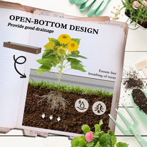8'x2'x1' Galvanized Raised Bed, Large Elevated Planter Box for Growing Flowers, Herbs and Vegetables – view 11
