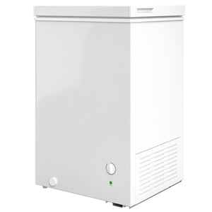  Mini Freezer, 3.5 Cu.Ft Chest Freezer with 5-Setting Adjustable Thermostat, Wire Basket, Quiet Operation, White