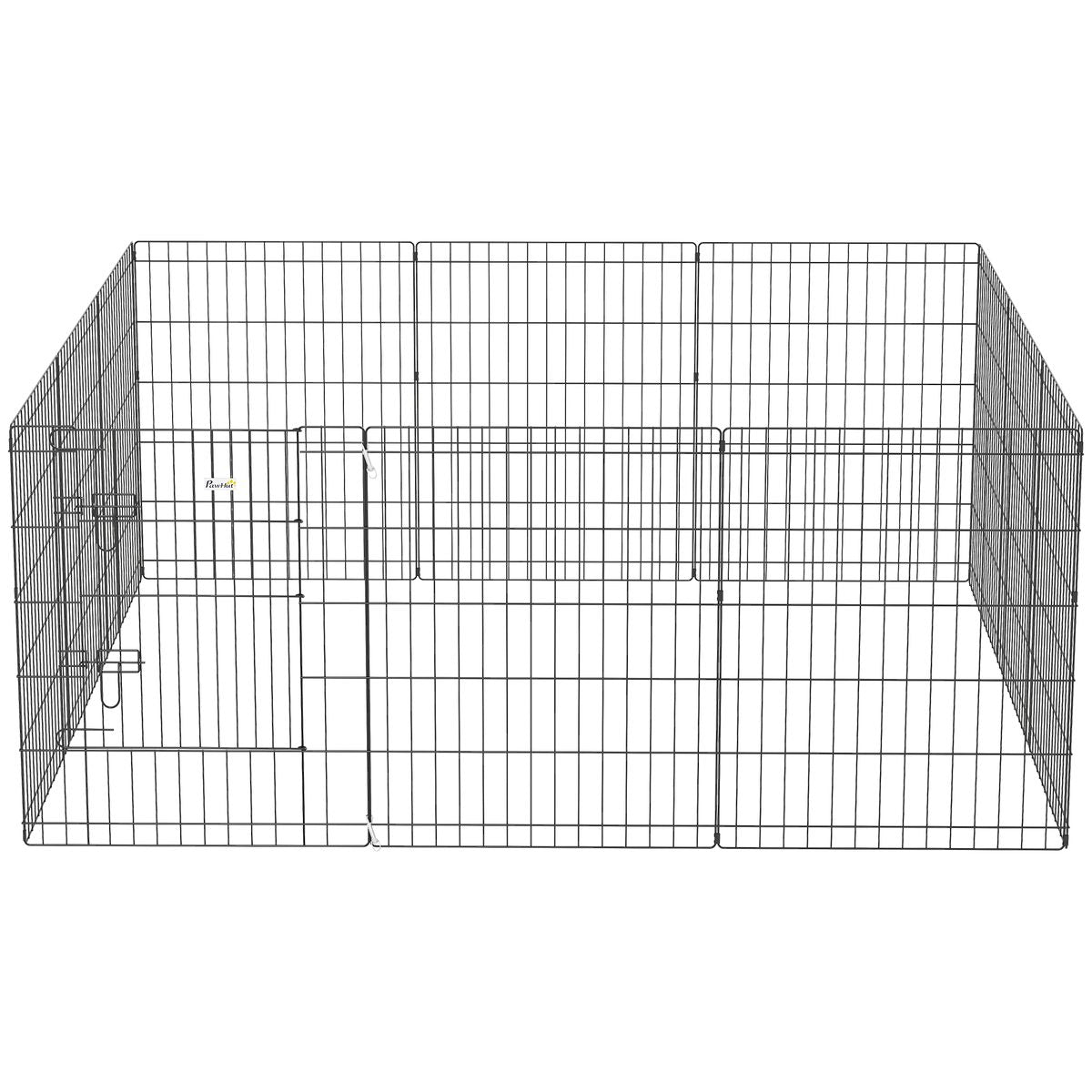 30inch Foldable Metal Exercise Pet Playpen Yard Dog Puppy Kennel Cage 12 Panel