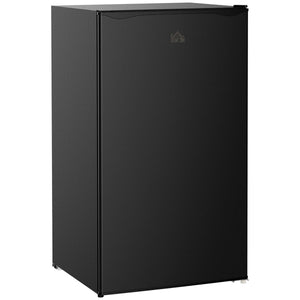  Compact Refrigerator, Mini Fridge with Freezer, Adjustable Shelf, Mechanical Thermostat and Reversible Door, Black