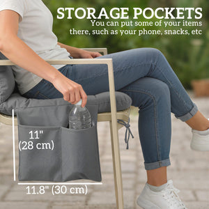  Bench Cushion Water-Repellent Outdoor Furniture Pad Seater Swing Chair 59.1" x 39.4" Dark Grey