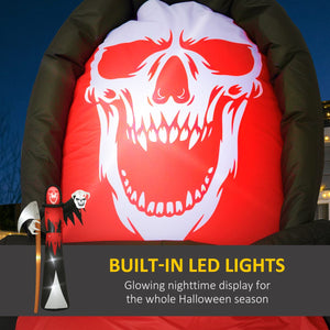  12 FT Halloween Inflatable Grim Reaper, Blow Up Garden Decor with Built-in Lights for Halloween Party Indoor, Outdoor