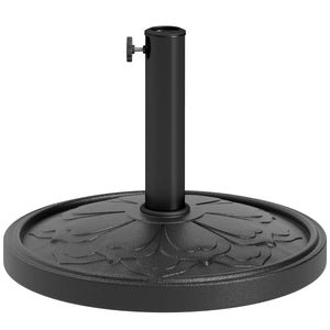  26 lbs Resin Round Patio Umbrella Base, Umbrella Stand Base, Outdoor Umbrella Stand for Outdoor, Lawn, Poolside
