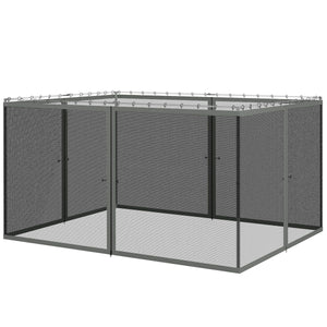Replacement Mosquito Netting for Gazebo 10' x 10' Black Screen Walls for Canopy with Zippers for Parties – view 2