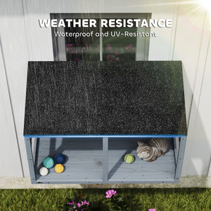  Catio Outdoor Cat Enclosure Expandable Wooden Cat House with 2 Doors for Window, 39.4"L