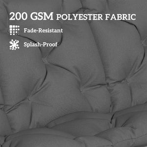  Bench Cushion Water-Repellent Outdoor Furniture Pad Seater Swing Chair 59.1" x 39.4" Dark Grey