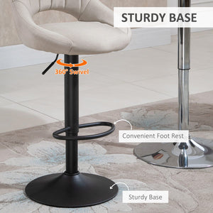 Bar Stools Set of 2, Swivel Counter Height Barstools with Adjustable Height and Cutout Back – view 6