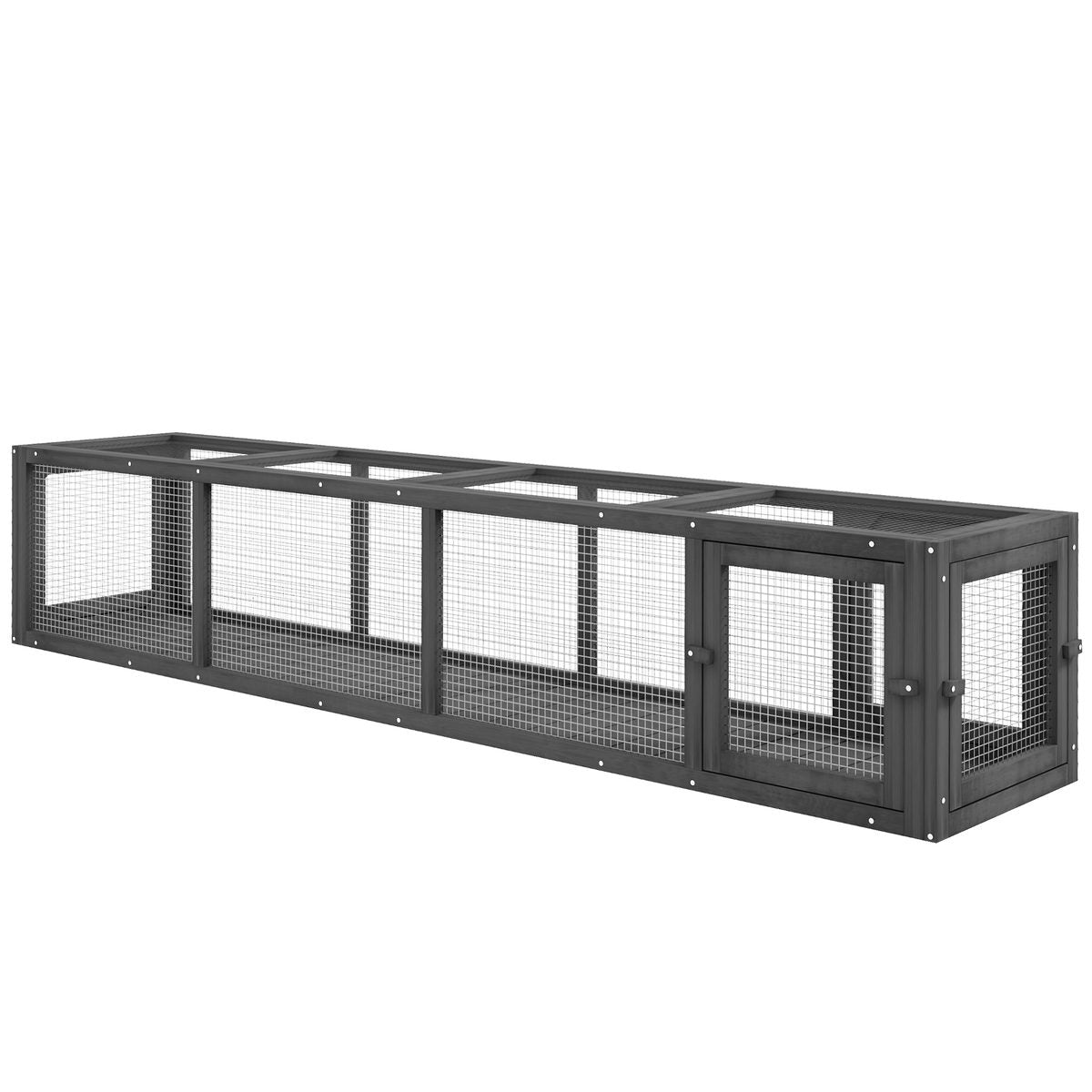  79" Long Cat Tunnel, Cat shelter L- Shape with Extendable Design, Cat Enclosure for Indoor/Outdoor Use, Lead Grey