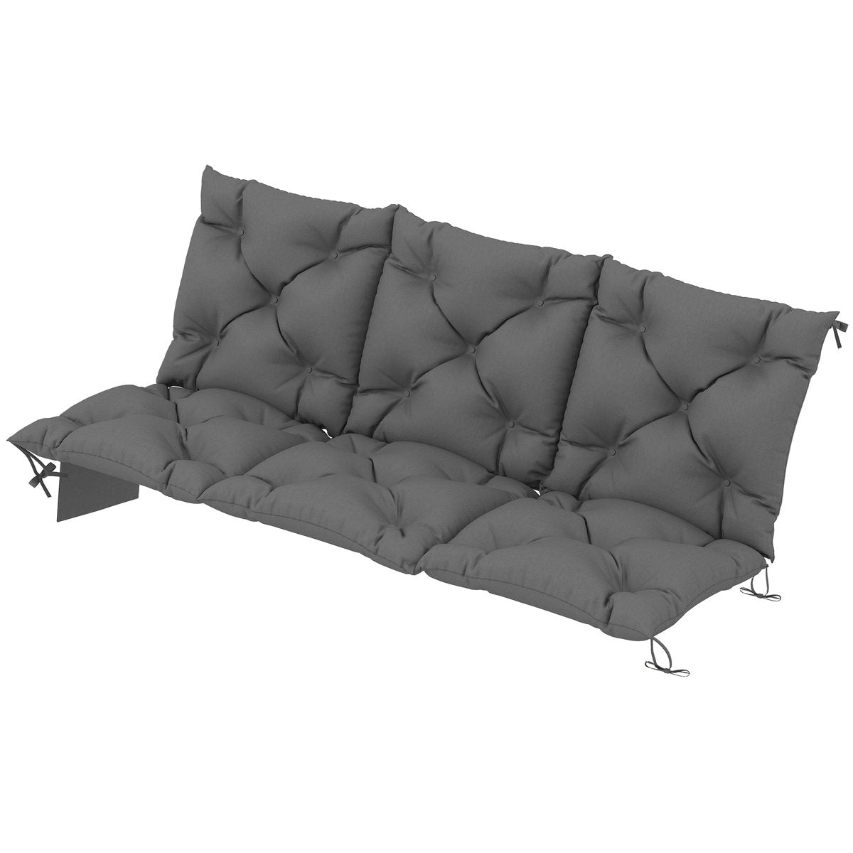  Bench Cushion Water-Repellent Outdoor Furniture Pad Seater Swing Chair 59.1" x 39.4" Dark Grey