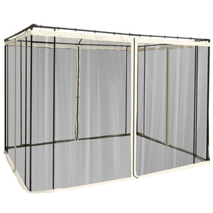 Replacement Mosquito Netting for Gazebo 10' x 10' Black Screen Walls for Canopy with Zippers for Parties