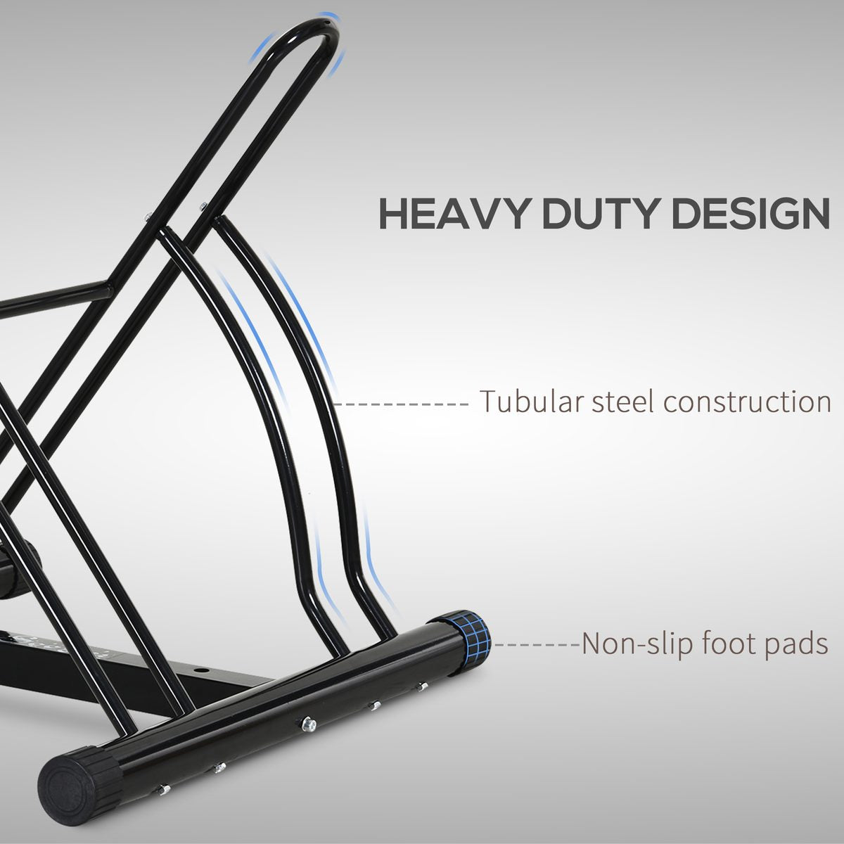 Soozier 2 Bike Rack Bicycle Floor Stand Bike Parking Garage Parking Organizer Indoor Bike Storage Holder, Indoor and Outdoor Storage