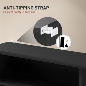  8-Tier DVD Shelf with 6 Adjustable Shelves, Slim CD Shelf, Holds 360 CDs, 185 DVDs or 185 Blu-rays, Black