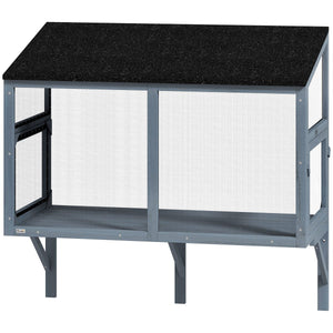  Catio Outdoor Cat Enclosure Expandable Wooden Cat House with 2 Doors for Window, 39.4"L