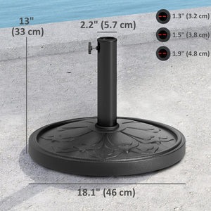  26 lbs Resin Round Patio Umbrella Base, Umbrella Stand Base, Outdoor Umbrella Stand for Outdoor, Lawn, Poolside