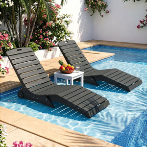 In-Pool Lounge Chair with Weighted Anti-Floating Design 450 LBS for Baja Shelf-Dark Gray view 3