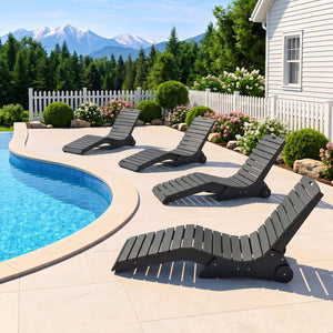 In-Pool Lounge Chair with Weighted Anti-Floating Design 450 LBS for Baja Shelf-Dark Gray view 5
