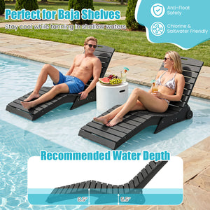 In-Pool Lounge Chair with Weighted Anti-Floating Design 450 LBS for Baja Shelf-Dark Gray view 8