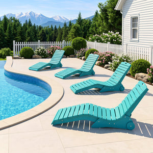 In-Pool Lounge Chair with Weighted Anti-Floating Design 450 LBS for Baja Shelf-Turquoise view 5