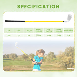Individual Gold Club for Boys and Girls with Fiberglass Shaft and Headcover-Yellow view 5