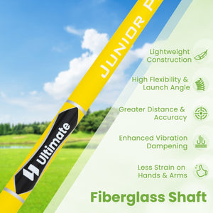 Individual Gold Club for Boys and Girls with Fiberglass Shaft and Headcover-Yellow view 6