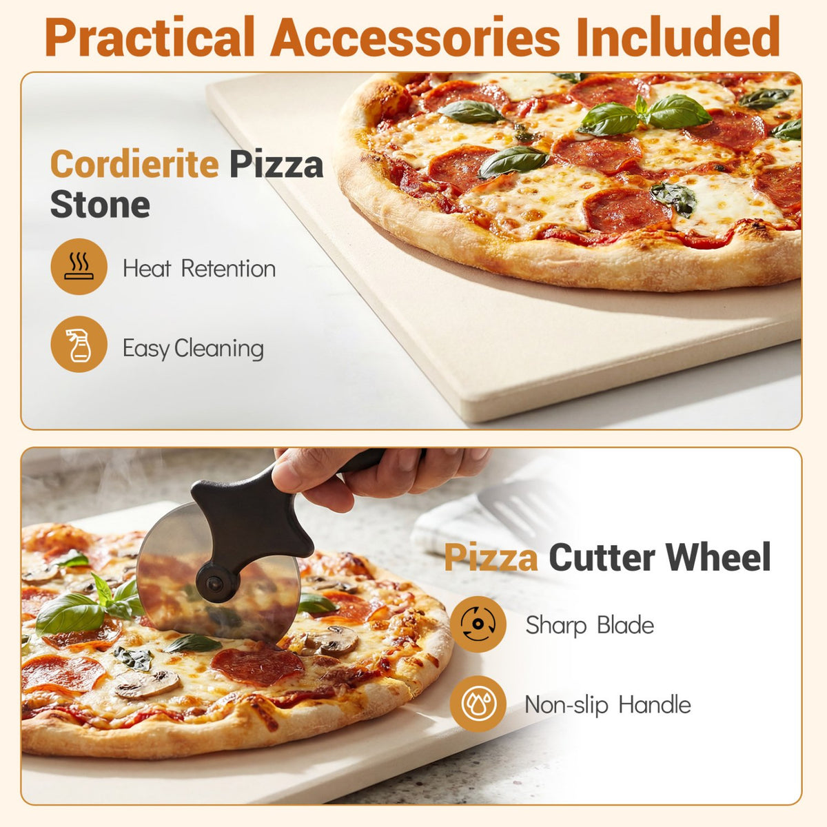 Indoor Electric Pizza Oven Countertop Pizza Oven for 12 Inch Pizzas-Black view 8